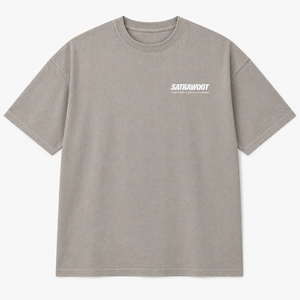 SATRAA - YAKI GREY OVERSIZED TEE