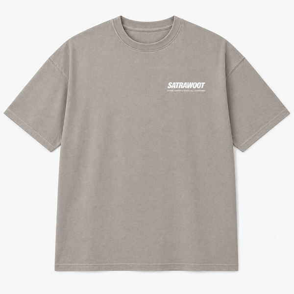 SATRAA - YAKI GREY OVERSIZED TEE