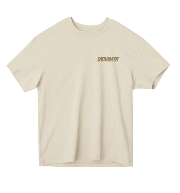 SATRAA - YAKI CREAM | GOLD OVERSIZED TEE