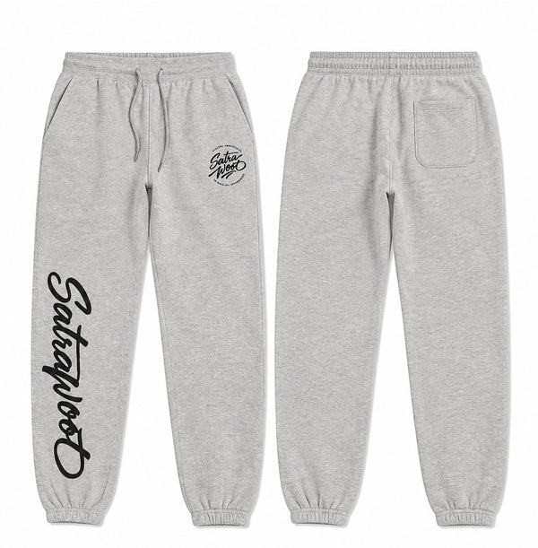 SATRAA - LOGO JOGGERS PANTS HEATHER GREY