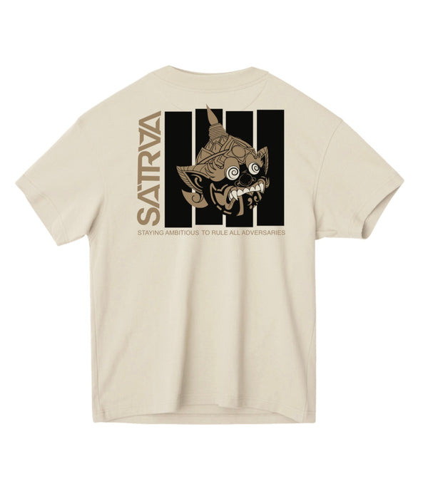SATRAA - YAKI CREAM | GOLD OVERSIZED TEE
