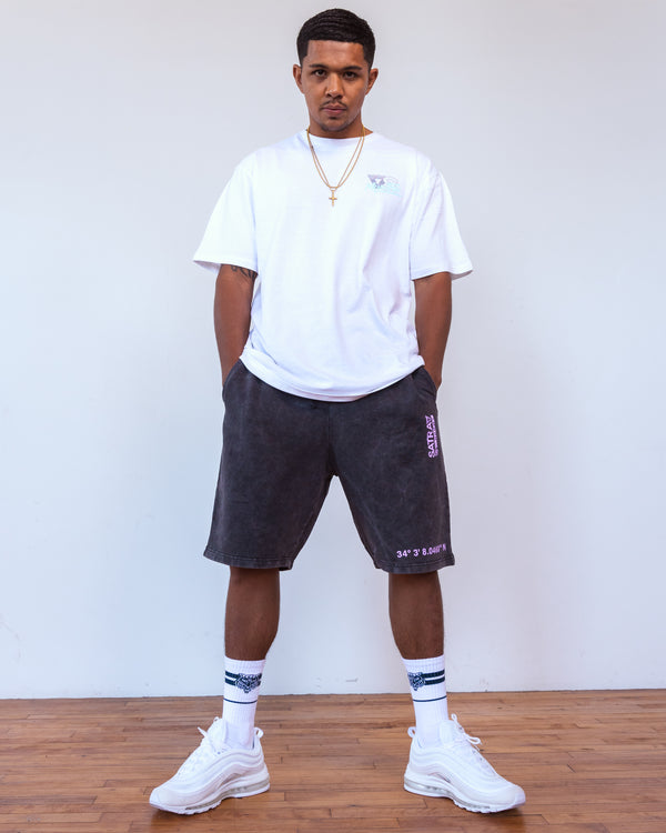 SATRAA - SIGNATURE SWEAT SHORTS VINTAGE BLACK - SATRAA