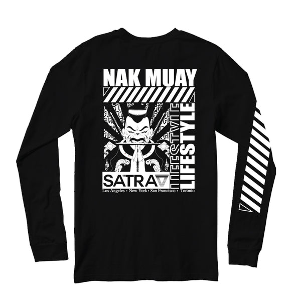 SATRAA - NAKMUAY LIFESTYLE LONGSLEEVE BLACK - SATRAA