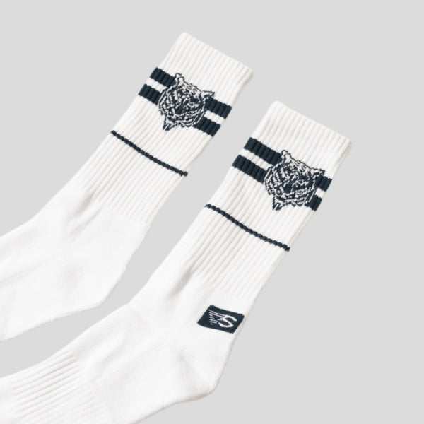 TIGER WHITE & NAVY SOCKS - 4 PACK - SATRAA