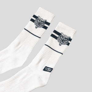 TIGER WHITE & NAVY SOCKS 2 PACK - SATRAA